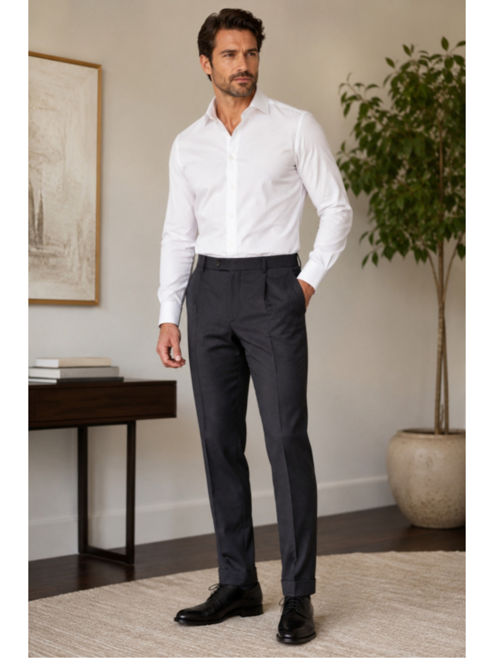Zanella Dress Pants Grey Men’s Waist 42